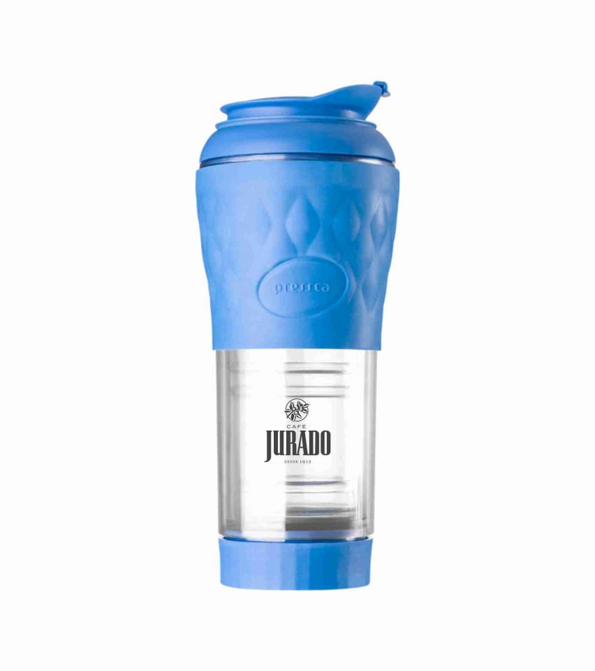 CAFETERA PRENSA FRANCESA E INFUSOR DE TÉ - DE VIAJE - Azul Real